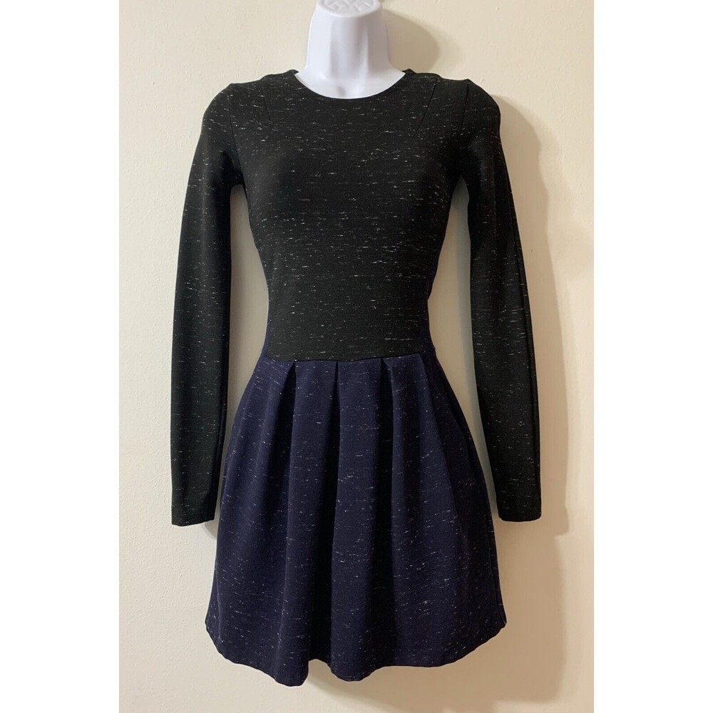 Aritzia Wilfred Women's Size 00 Tartine Fit & Flare Color Block Space Dye Dress